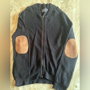 Men’s navy Topman size xl full zip pullover / sweater (Like new)